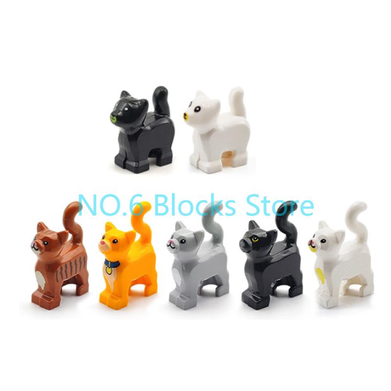 MOC Animal Building Blocks Sheep Dog Wolf Dolphin Pig Whale Elephant Educational Small Particle Zoo Scene Gift DIY Brick Toy S15