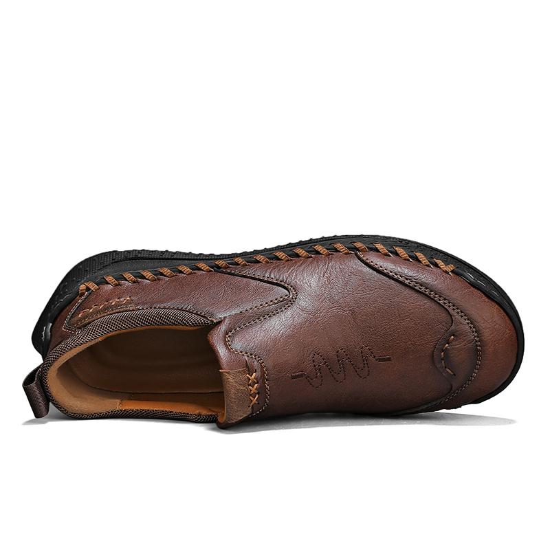 38-46 Outdoor Lederschuhe Herren Wandersneaker Autofahrschuhe Leder Stiefeletten