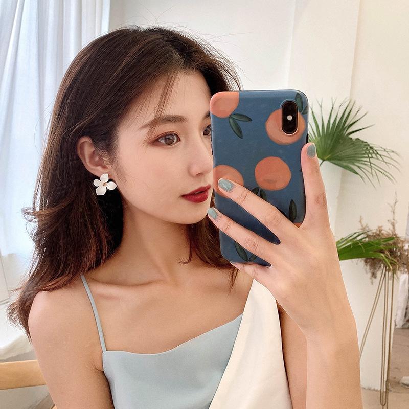 Silver needle small fresh flower stud earrings women's new small temperament simple versatile earrings