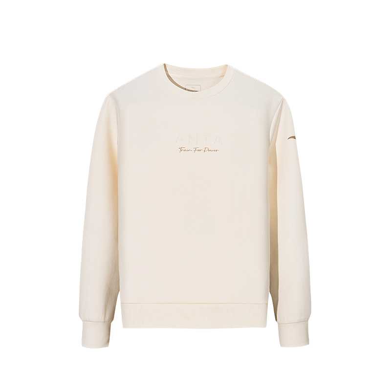 

Anta Ss26 Solid Color Round Neck Pullover Stretch Sweatshirt Women sweatshirt Corn-White 162617717S-3 2XL