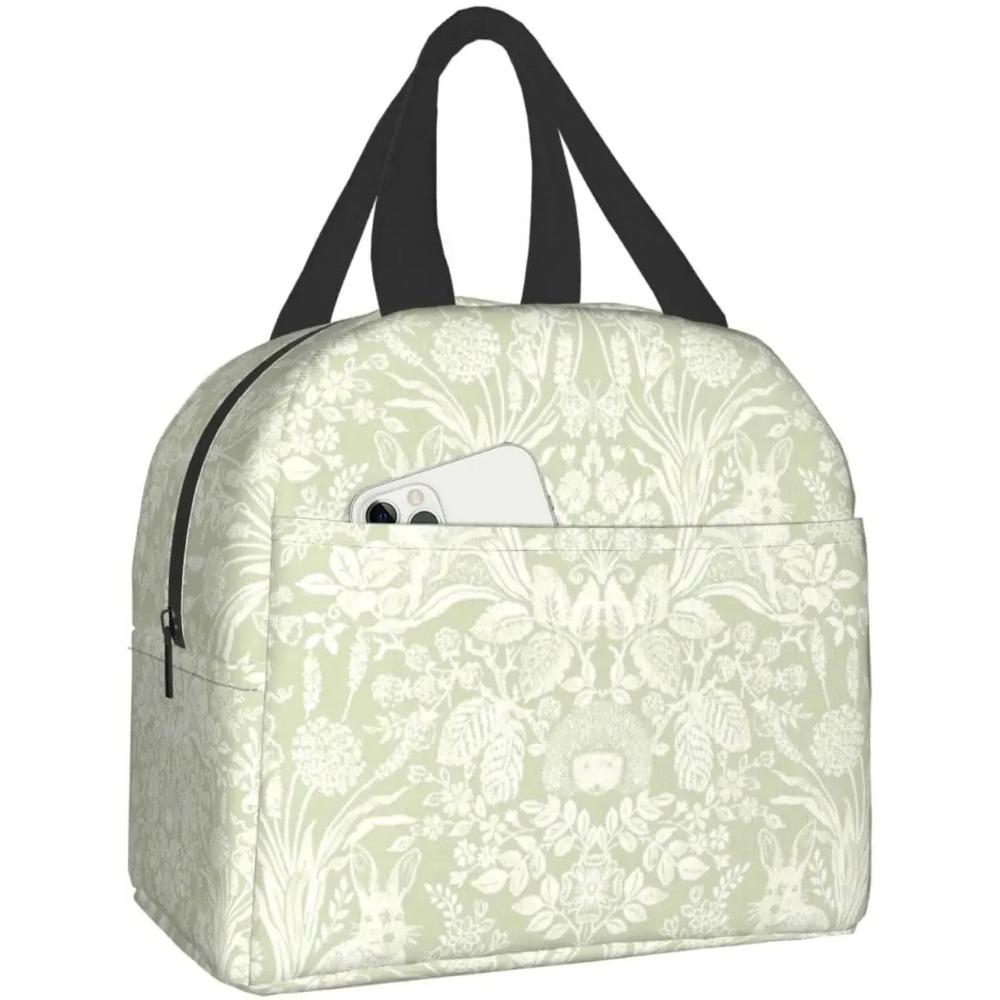 Lunchtasche Buntes Blumenmuster Isolierte Lunchbox Kühlfach Gefrierbar Thermisch Wasserdicht Lunch Tragetasche für Reise Arbeit Wandern Picknick