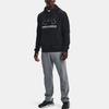 Under Armour Project Rock Johnson Series Front Logo Print Knitted Drawstring Hoodie Men hoodies Black 1366724-001