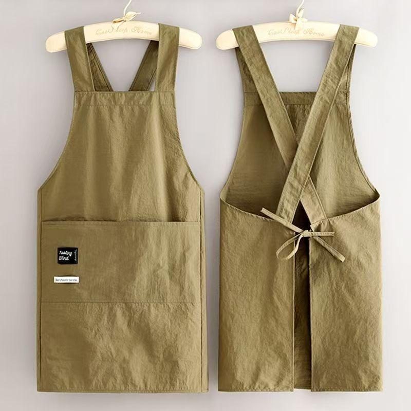 Thin Apron Cooking Kitchen Aprons Breathable Adult Waist Aprons Anti Fouling For Home Housework Clothes Protective Cover