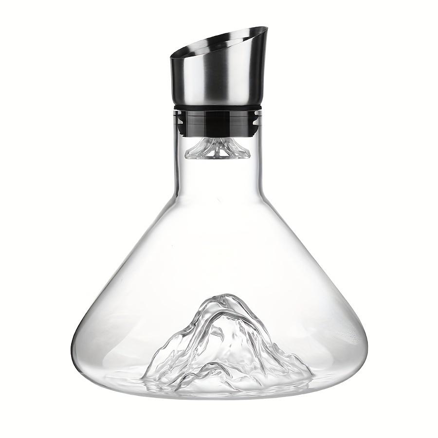 1pc European-Style Creative Crystal Glass Decanter with Dual 304 Stainless Steel Pourers and 12-Hole Spigot, Weddings & Anniversaries – 1500ml/50o