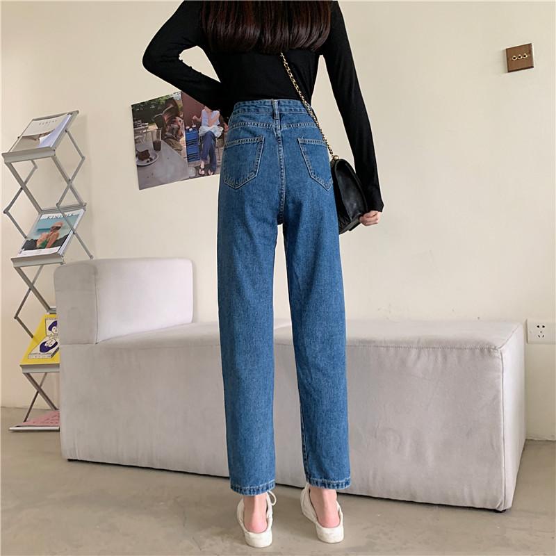 2021 Autumn Women Casual High Waisted Jeans Wild Straight Leg Denim Pants  Vintage Streetwear Fashion Korean Plus Size Loose Slim Trousers acquista in  modo economico — spedizione gratuita, recensioni reali con foto — Joom