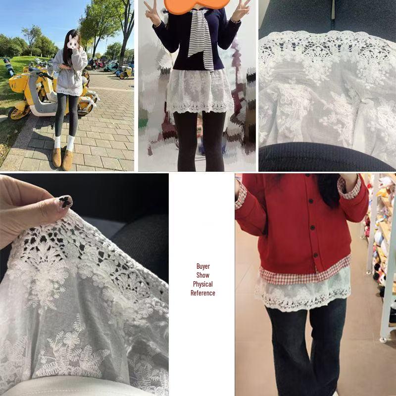 New Plus Size Lace Hip Cover Skirt: Layered Design To Prevent Exposure and Cover Buttocks
