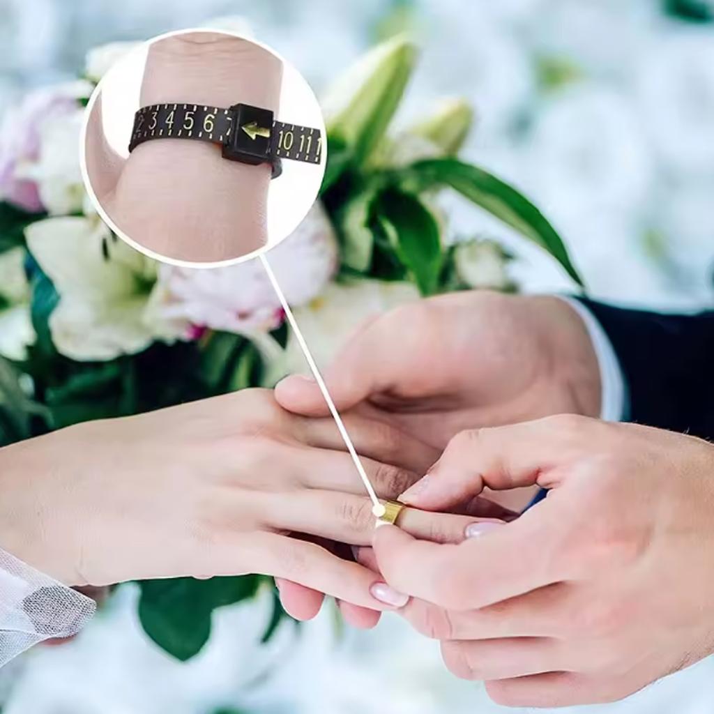 Ring Sizer Finger Circumference Size Measurement Belt Measuring Reusable Finger Size Gauge Jewelry Sizing Tool