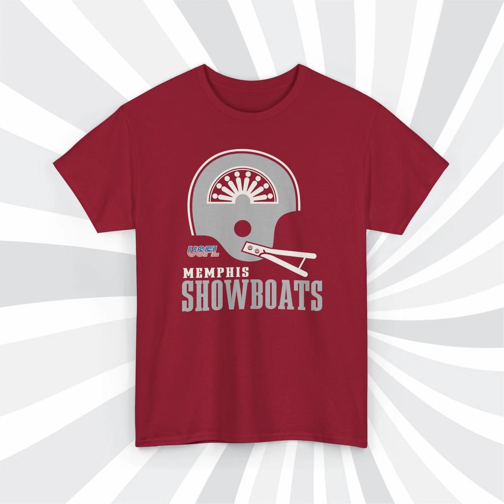 Memphis Showboats 1984 USFL Vintage Football Cardinal T shirt