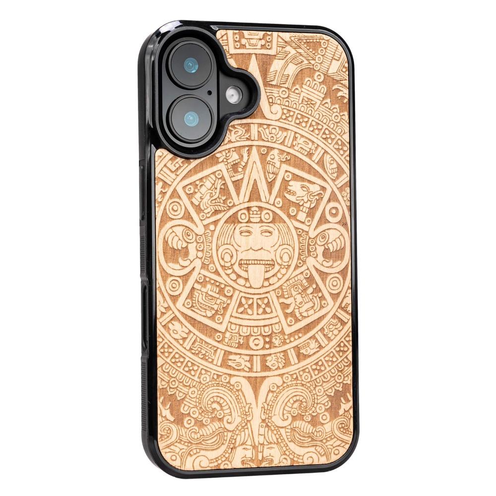 Bewood Wooden Case for iPhone 16 Aztec Calendar Aniegre