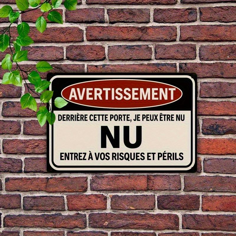 

Canada Maple Leaf Vintage Retro Wall Decor for Man Cave Maple Leaf Wall Decor French Humor Fun Bathroom Decor Warning Sign 20x30cm（7.8x11.8inch）