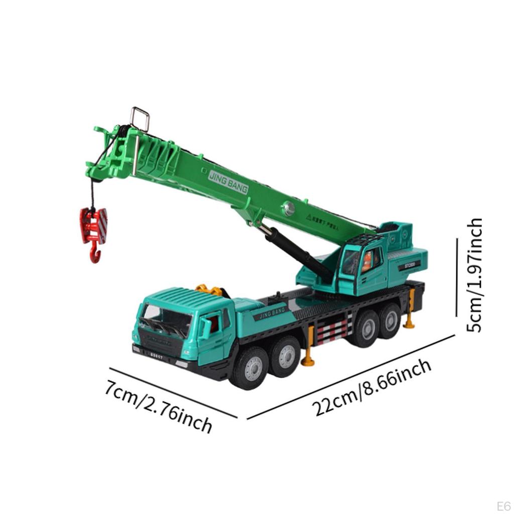 1:50 Scale Crane Truck Model for Kids Educational Alloy Vehicle Ages 3+