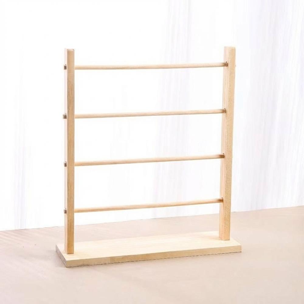 Storage Shelf Wooden Storage Rack 2/3/4 Layer Jewelry Organizer Holder Bracelet Frame  Living Room