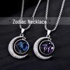 Świecący naszyjnik z wisiorkiem Dwanaście Konstelacji dla Mężczyzn i Kobiet – Modny Choker Hip Hop ze Stali Nierdzewnej