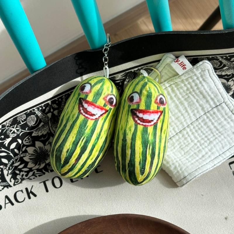 Women Backpack Bag Pendant Fruit Doll Keyring Plush Material for Bag Backpack