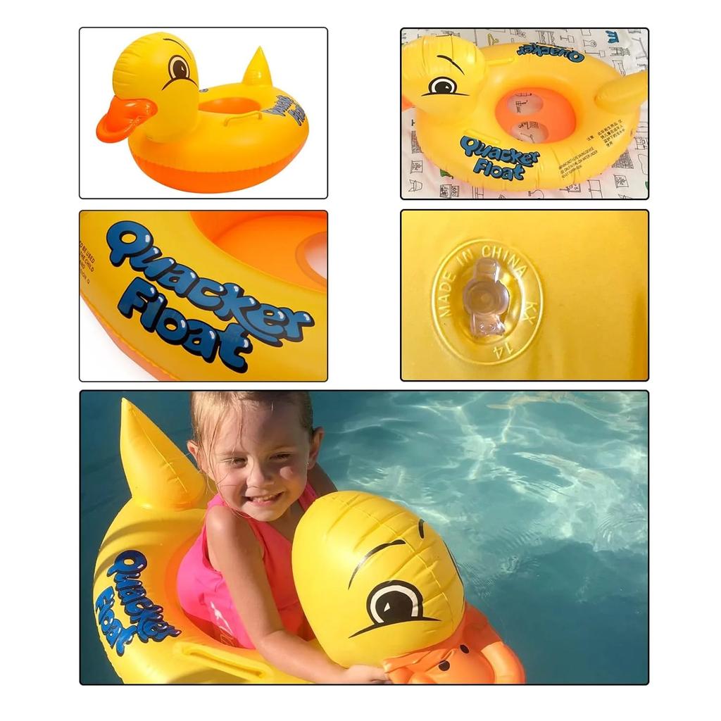 Duck Inflatable Toys for Baby Swimming Float Seat with Handle Outdoor PVC Inflatable Ring for Pool Beach Summer Water Toys