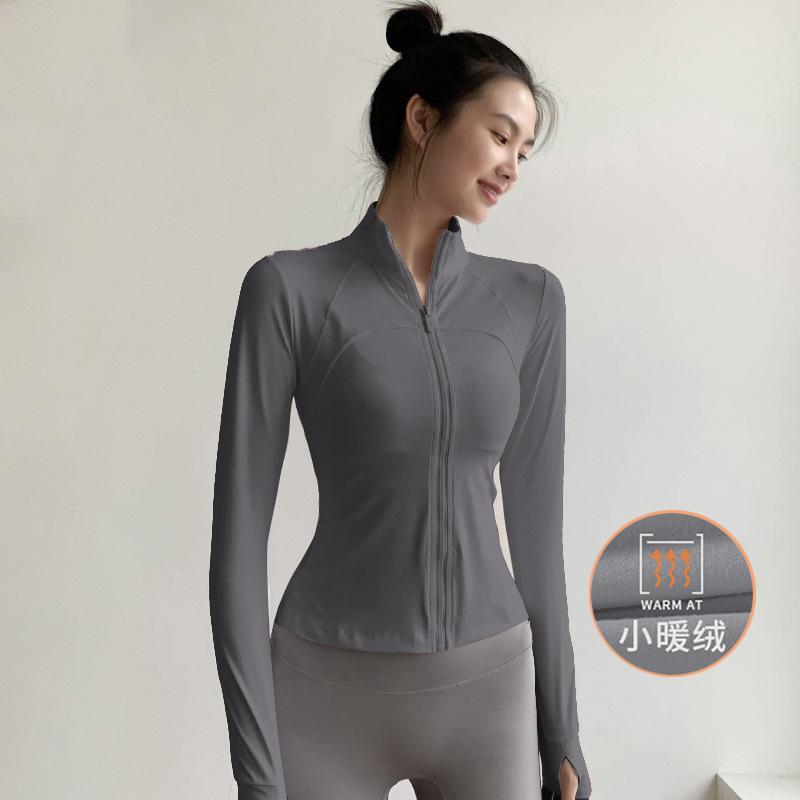 Spring Yoga Clothes, Women's Long-sleeved Jackets, Running Training, Fitness Clothes, Quick-drying, Windproof, and Exercise Clothes.