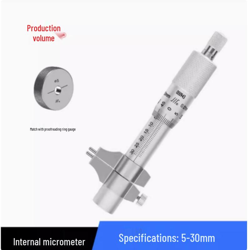 High Precision Vernier Caliper: Inner Diameter Micrometer Range 5-30mm, Inside Micrometer Range 25-50mm for Inner Hole Measurement.