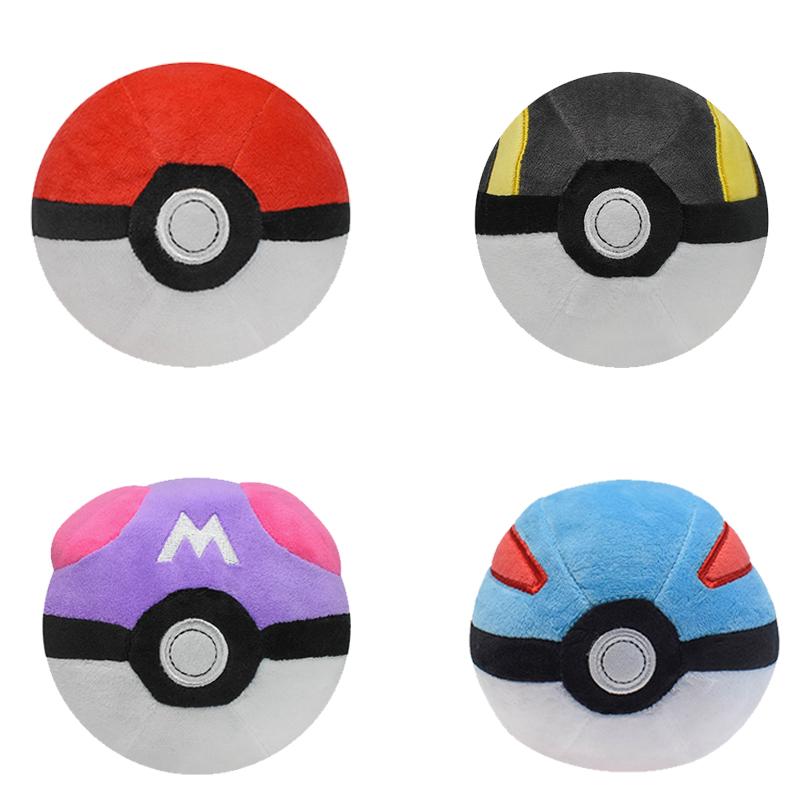 Push Toys Poke Ball Master Great Ultra Ball Shiny Mew Psyduck Furret Peluche Stuffed Dolls Halloween Gifts