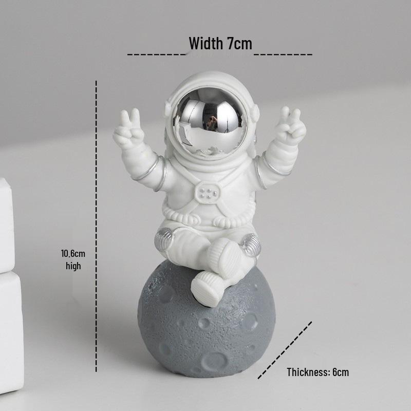 Kleiner Astronauten-Anhänger - Weltraummann-Dekoration für Wohnzimmer, Zuhause, Weinschrank oder als Einweihungsgeschenk