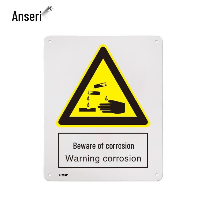 Caution Corrosion Aluminum Safety Warning Sign
