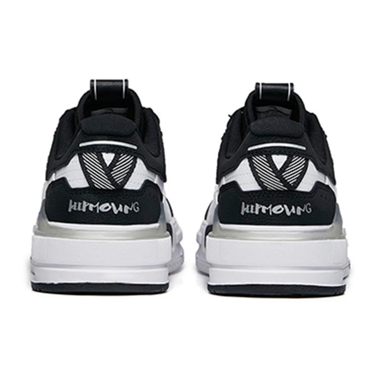 Anta Life Collection Low top Skateboard Shoes Women's Black White 922138061-2