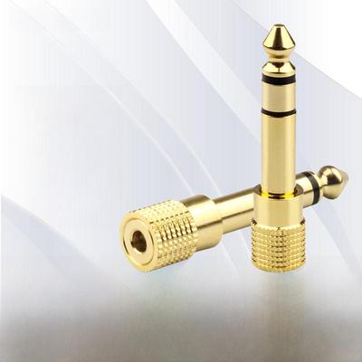 Geyun 6,5 mm auf 3,5 mm Audioadapter Stecker auf Buchse Kopfhörer- & Mikrofonkonverter