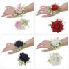 Elegant Wedding Groom Bridal Boutonniere Wrist Corsage Set for Wedding Business Meeting Receptions Wedding Accessories