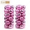 Christmas Tree Balls 3cm 24pcs Multicolor Ornaments Set Shatterproof Baubles Decoration for Xmas Tree Family Party Supplies