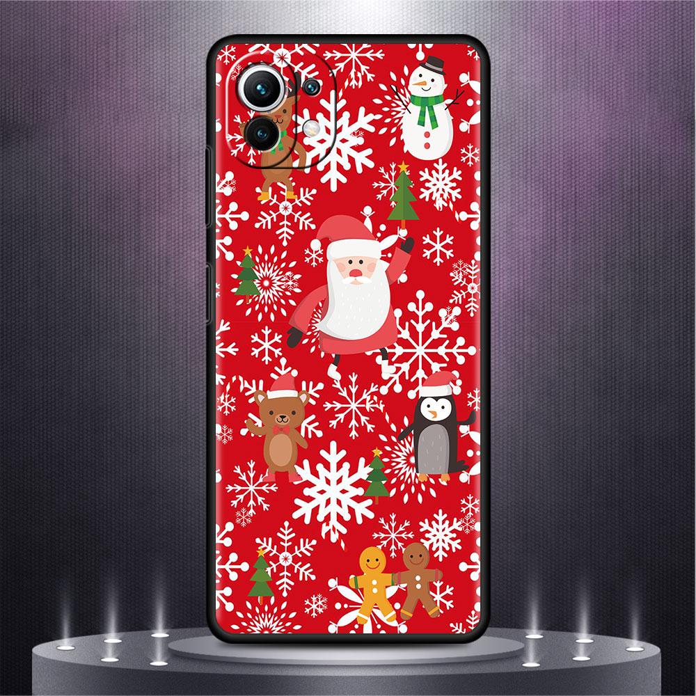 Cartoon Weihnachtsmann Elch Coole Hülle für Xiaomi Mi Poco X3 NFC M4 M3 Pro F3 GT F1 11 Lite Note 10 11T 10T 9T Rückseite Weiche Telefonabdeckung