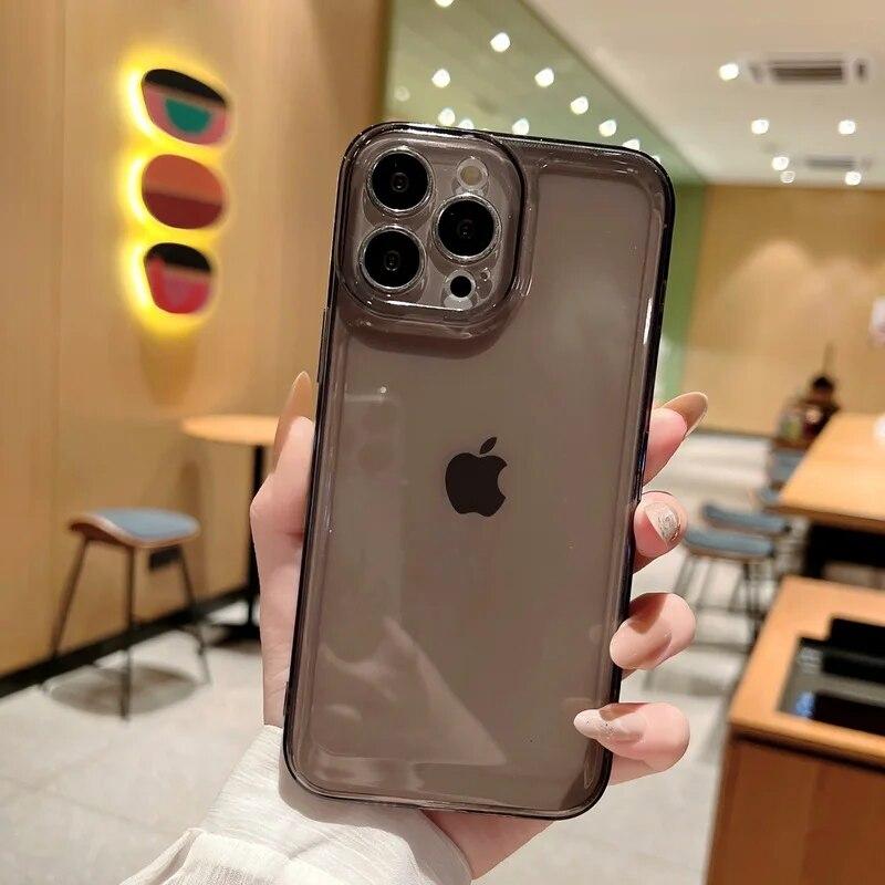 Luxuriöse transparente Hülle für iPhone 17 13 14 15 16 Pro Max 12 11 Xs X XR 7 8 SE 2022 Coque Stoßfester Bumper Klar Weiche Silikonhülle Fundas