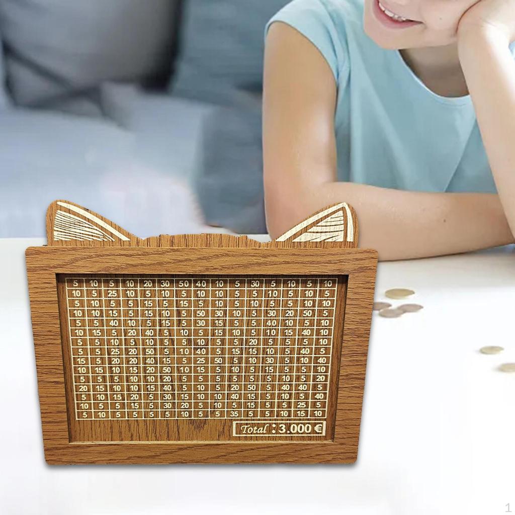 Classic Wooden Bank with Digital Display for Saving Money