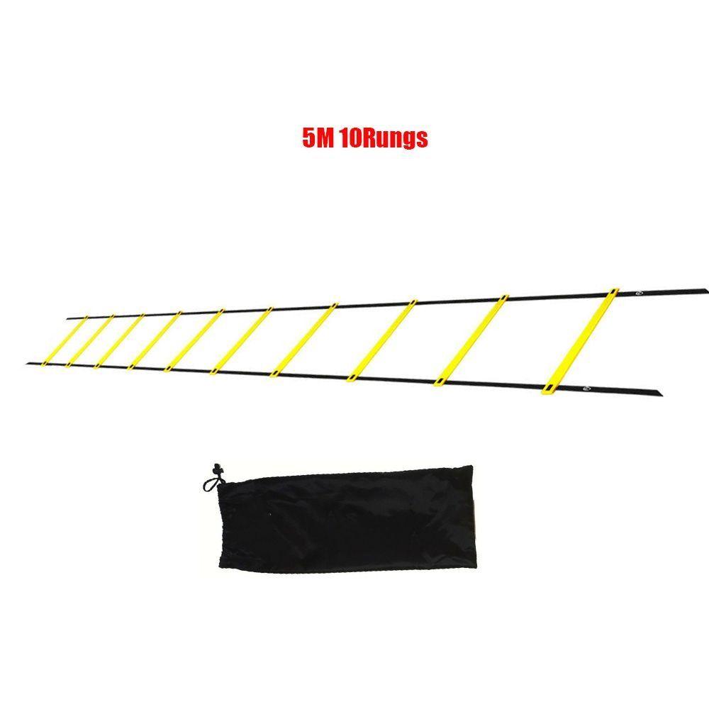 Yellow Agility Training Ladder Adjustable Rungs Speed Ladder Fitness Feet Speed