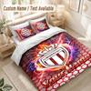 Custom Name Bedding Set 3 PiecesMonaco FC Print Duvet Cover + 2 Pillowcases Soft Bed Decor