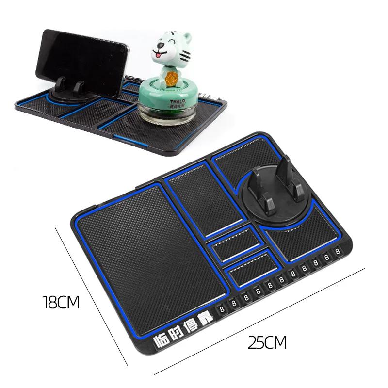 Car Phone Holder Anti Slip Pad PVC High Temperature Resistant Three in One Car Temporary Parking Sign Phone Holder Anti Slip Pad