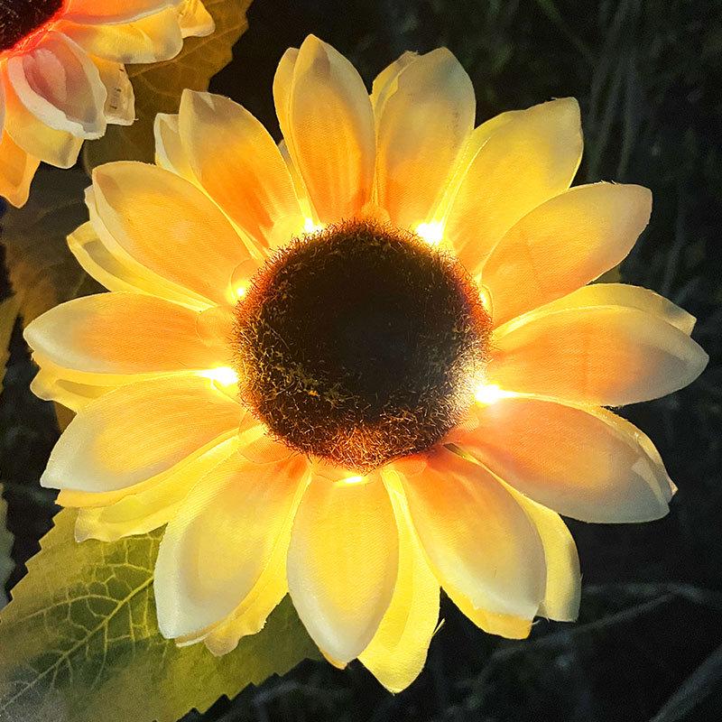 Cross-Border LED Solar Sunflower Lawn Lamp – Outdoor Decorative Garden Light