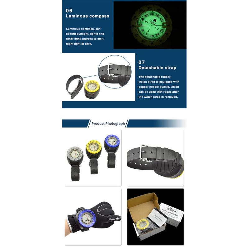 Armbanduhr-Design, Kompass, leicht, tragbar, wasserdicht, aus Kunststoff, zum Schwimmen, Tauchen, Wassersport