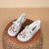 Spring new cloth shoes women's embroidered shoes women's one-pedal flat shoes versatile casual shoes breathable single shoes