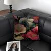 Elegant Flowers Cushion Cover Natural Linen Organic Fabric DoubleSided Printing Sofa Home Decor Gift Pillow Case