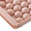 33 Grid Ice Cube Tray Easy Release Flexible Ice Cube Mold with Lid for Cocktail Freezer Pink