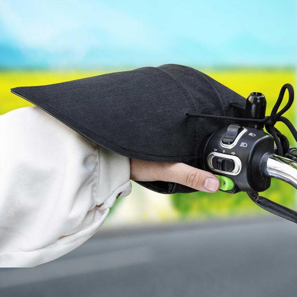 Rękawice motocyklowe na kierownicę, mufki, letnie, przewiewne, wodoodporne, Oxford, 3D, chroniące przed słońcem, z odblaskowym paskiem, 2 szt.