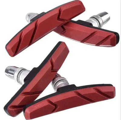 2/4Pcs V Typ Stille Bremsbeläge Schuhe Bike Fahrrad Radfahren Berg Dead Speed ​​System Haut
