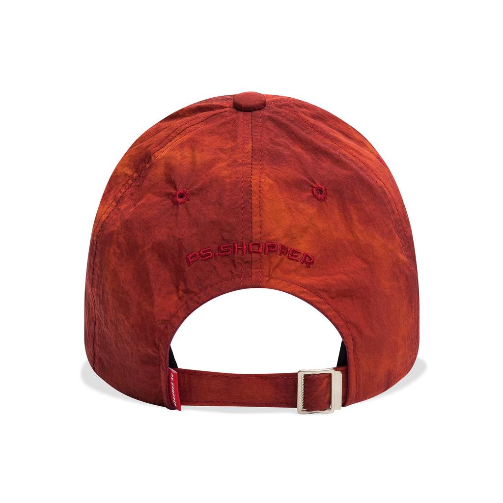 PSSHOPPER Tie-Dye Nylon Ball Cap [Red]