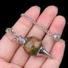 New Style Gemstone Crystal Ball Pendulum Healing Natural Stone Crystal Pendant with Chain for Decompression