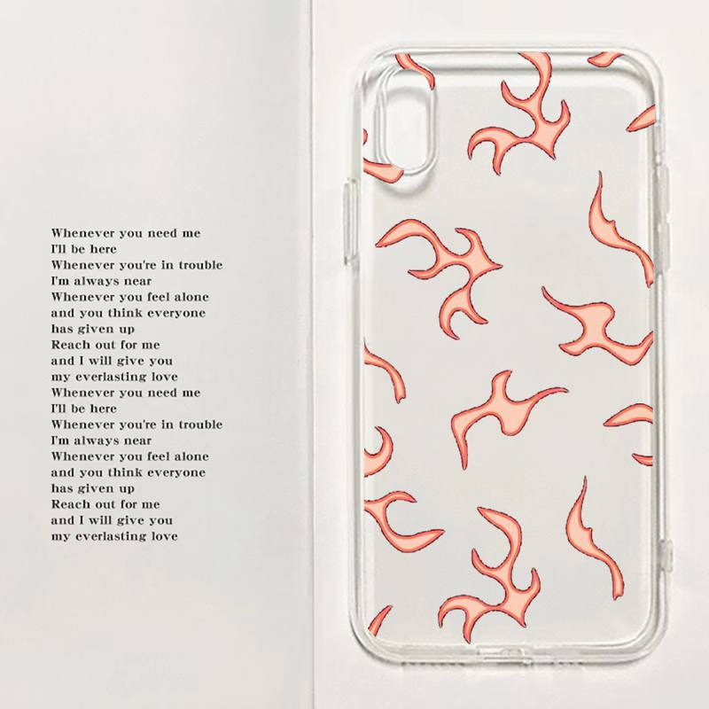 Flame Graph Phone Case For Xiaomi 11 Redmi Note 11pro5G 8T 9A 9S K30 10T 12SPro Ultra K40pro Transparent Case