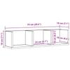 CD Ledge Made of Black Oak, Multifunctional Storage for Decorations and Vases, Ledge for Entrance, Living Room and Bathroom