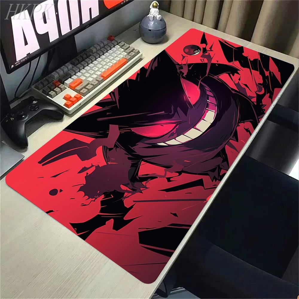 XXL Play Mat Laptop Black Gaming Accessories Mouse Pad Japan Anime Keyboard Rug PC P-pokemon Gengar Mousepad Gamer Keyboard Rug