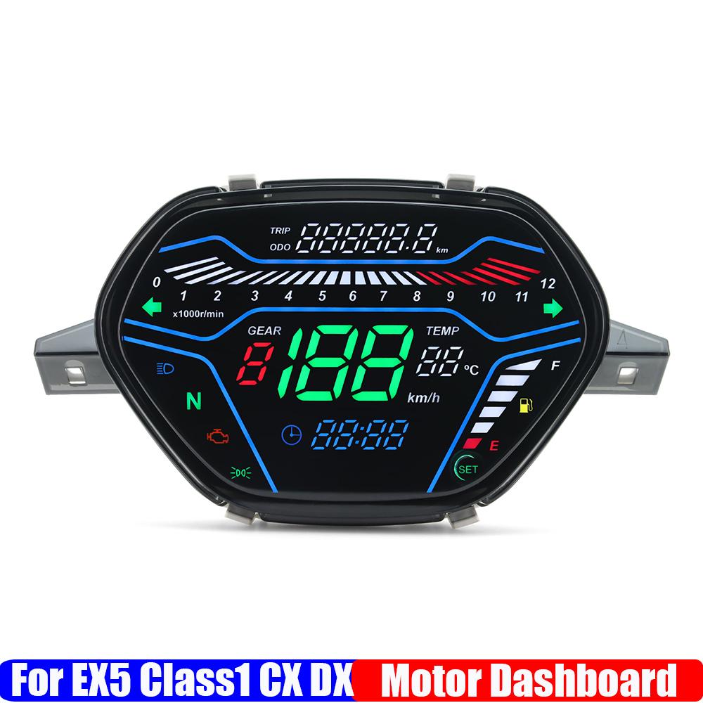 For EX5 Class1 CX DX Digital Motorcycle Speedometer LED Dashboard RPM for Honda Wave100 CD100 for Alpha Ori for Tokyoda DY110-2F