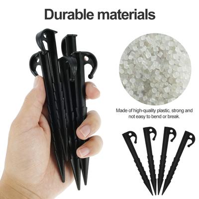 20Pcs Plastics Tent Stakes Tent Pegs Ground Stakes Tent Spikes Lightweight Tarp Pegs Camping Garden Hiking Tent Stake Nail