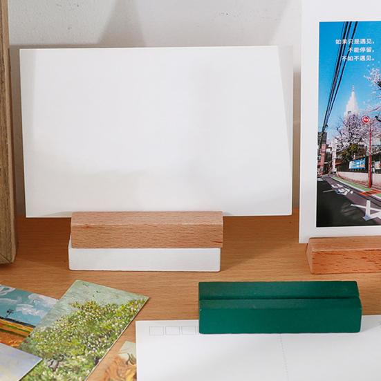 10Pcs/Set Wooden Card Holder Perfect Match Smooth Surface Vintage Style Wedding Party Card Holder Stand for Home