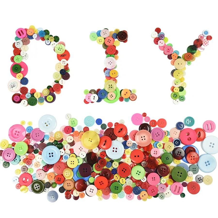 100/200/400pcs Circular Small Buttons Handicraft Sewing Clothes DIY Painting Supplies Handmade Art Creation Accessories XJM